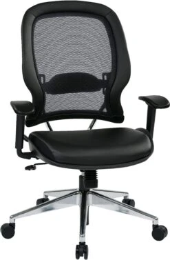 Space Seating® Professional Air Grid® Back Chair Bonded Leather Seat [335-E37P918P]