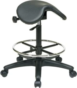 Work Smart Adjustable Saddle Seat Backless Drafting Stool [ST205]