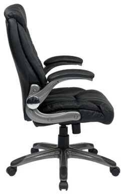 Work Smart™ Black Faux Leather Mid Back Managers Chair [FLH24987-U6] -Office Chairs Unlimited Shop work smart black faux leather mid back managers chair flh24987 u6 39081837527288