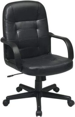 Work Smart Eco Leather Mid Back Office Chair [EC3393]