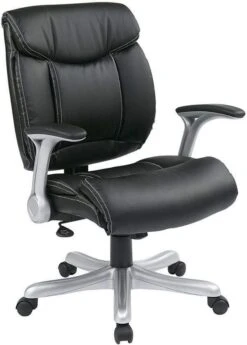 Work Smart Eco Leather Task Chair With Flip Arms [ECH8967R5]