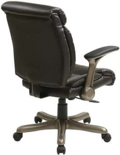 Work Smart Eco Leather Task Chair With Flip Arms [ECH8967R5] -Office Chairs Unlimited Shop work smart eco leather task chair with flip arms ech8967r5 31557000691863