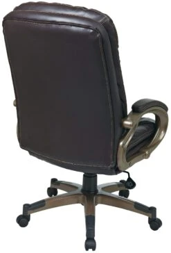 Work Smart™ Executive Espresso Leather Arm Chair Cocoa Frame [ECH83501-EC1] -Office Chairs Unlimited Shop work smart executive espresso leather arm chair cocoa frame ech83501 ec1 31809498710167