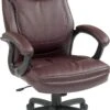 Work Smart™ Executive High Back Leather Chair [EC6583] -Office Chairs Unlimited Shop work smart executive high back leather chair ec6583 burgundy 31679168250007