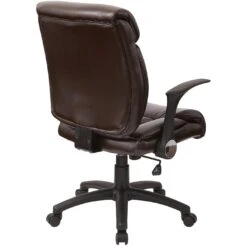 Work Smart™ Faux Leather Managers Chair With Flip Arms [FL89675] -Office Chairs Unlimited Shop work smart faux leather managers chair with flip arms fl89675 29467664351383