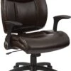 Work Smart™ Faux Leather Managers Chair With Flip Arms [FL89675] -Office Chairs Unlimited Shop work smart faux leather managers chair with flip arms fl89675 chocolate 29004244385943