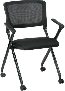 Work Smart™ Folding Chair Mesh Custom Fabric Set Of 2 [FC8483]