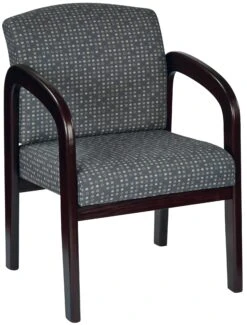 Work Smart Mahogany Finish Wood Visitors Chair [WD383]