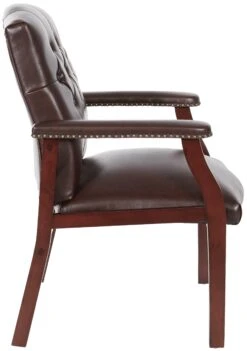Work Smart Traditional Visitors Chair With Padded Arms [TV233] -Office Chairs Unlimited Shop work smart traditional visitors chair with padded arms tv233 jamestown vinyl with royal cherry wood 37799776157944